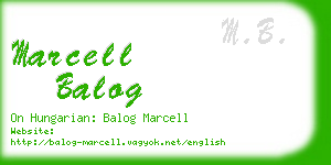 marcell balog business card